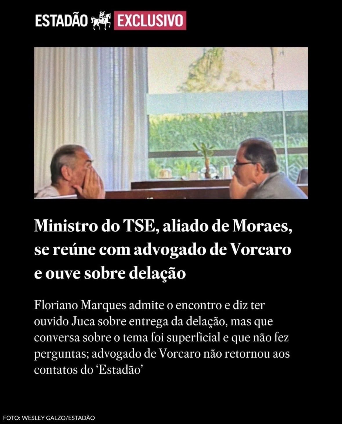 Floriano Marques, do TSE, amigo de Moraes, se reúne com advogado de Vorcaro às escondidas