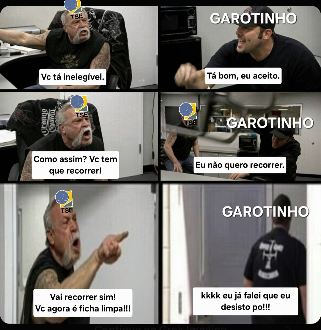 O TSE diz que Garotinho está inelegível. Ele aceita. O TSE exige o recurso. Agora ele é ficha limpa.