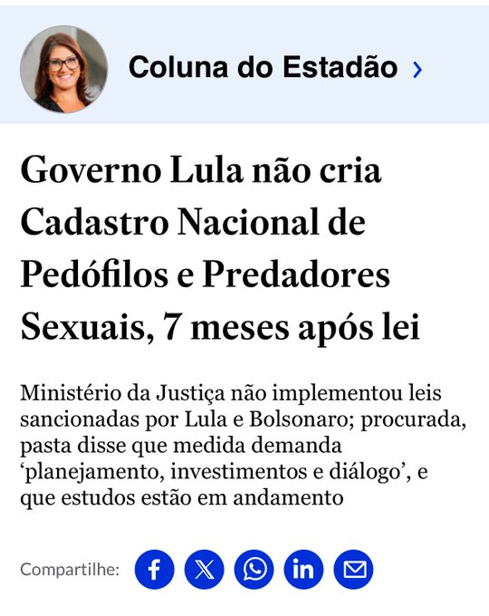 Coluna do Estadão: o Ministério da Justiça não implementou as leis sancionadas por Lula e Bolsonaro. A pasta diz que a medida demanda 'planejamento, investimentos e diálogo'.